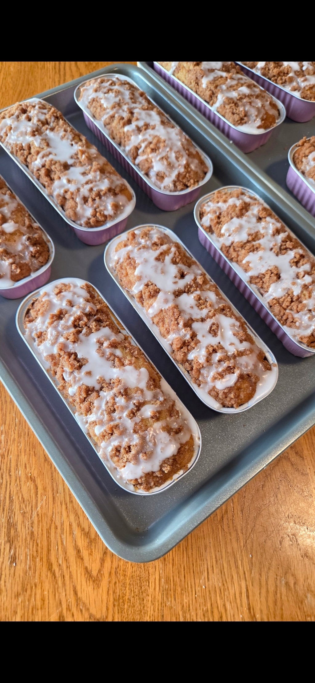 Cinnamon Streusel Bread with a powdered sugar glaze