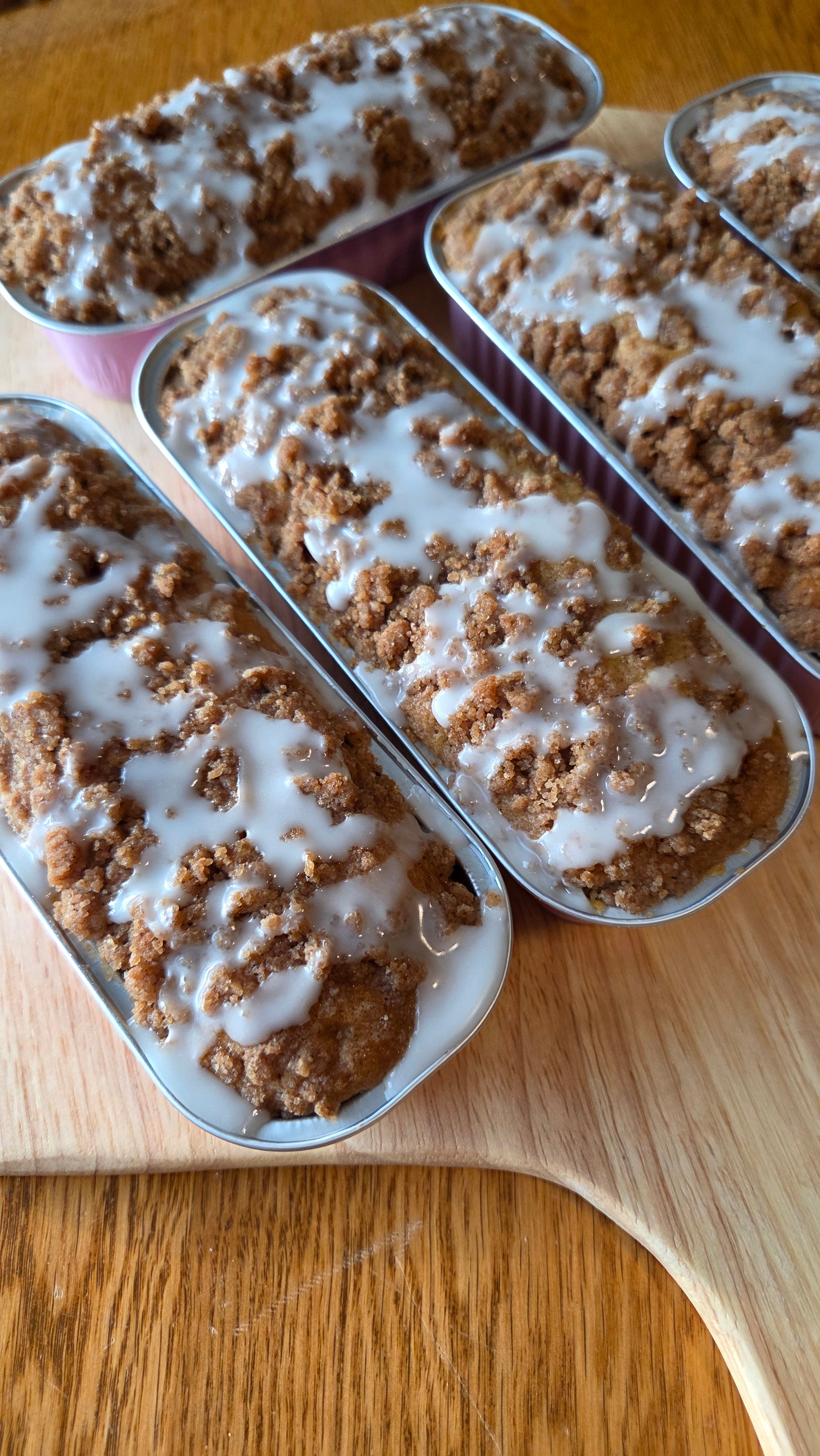 Cinnamon Streusel Bread with a powdered sugar glaze