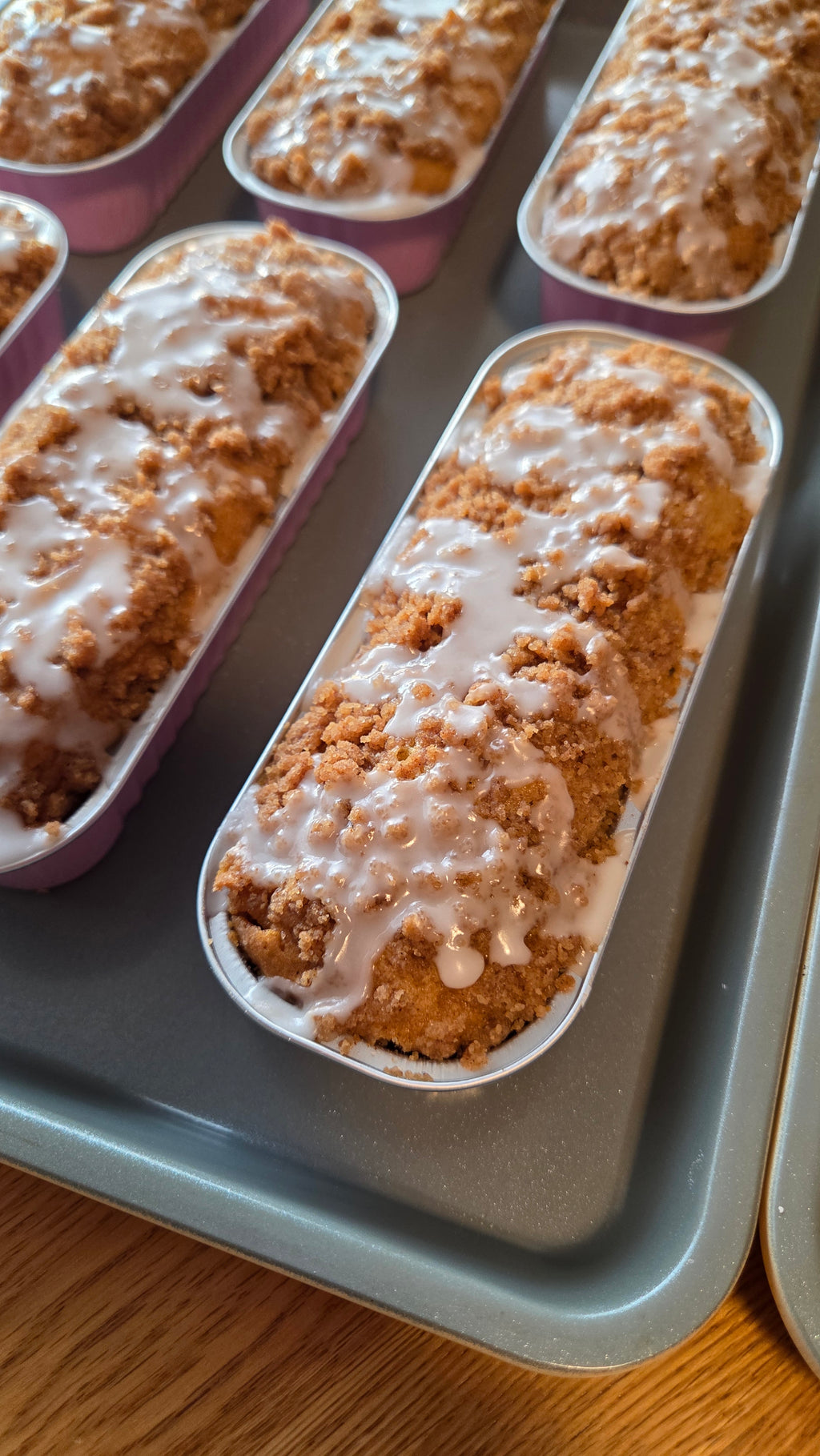 Cinnamon Streusel Bread with a powdered sugar glaze