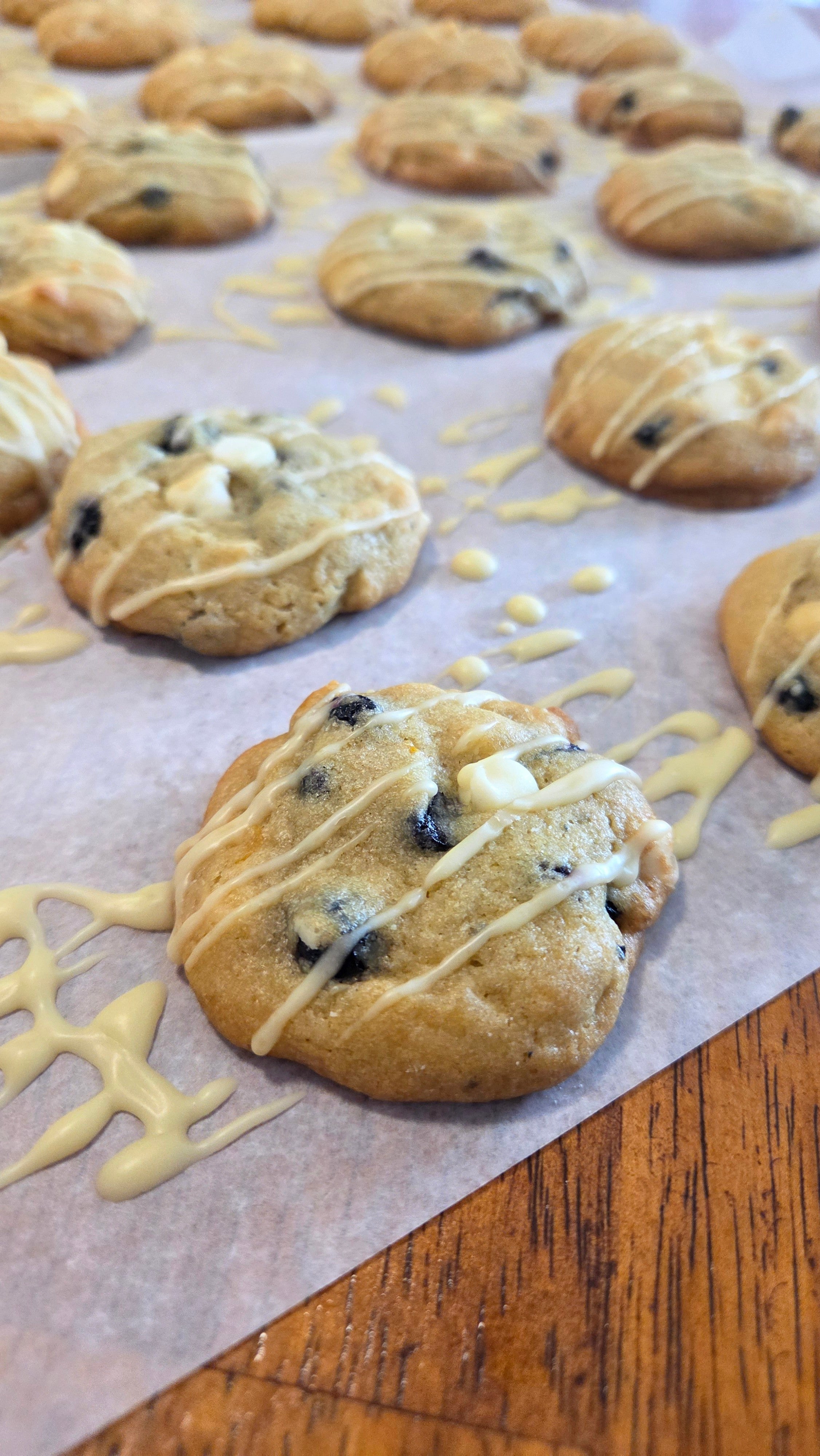 Blueberry Lemon cookies with white chocolate